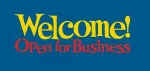 Welcome Open For Business Banner - 3 x 8