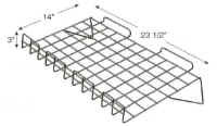 14" Deep Large Flat Slatwall Wire Shelf with 3" Lip