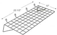 12" Deep Large Flat Gridwall Shelf