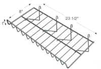 Large Sloping Gridwall Wire Shelf